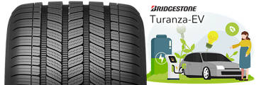 Bridgestone Turanza EV tire infographic close up of tread