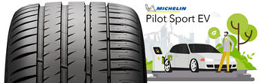 Michelin Pilot Sport EV tire infographic close up of tread