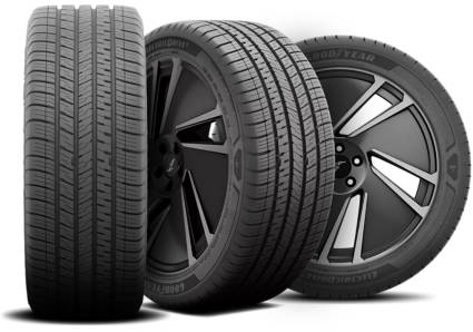 Goodyear ElectricDrive2 tire with three view angles