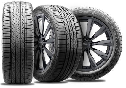 Range Finder GT-e tire with three view angles