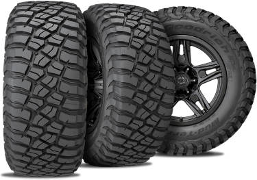BFGoodrich Mud Terrain T/A KM3 tire with 3 view angle