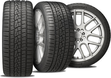 Continental Control Contact Sport SRS+ tire with three view angles