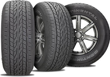 Continental Cross Contact LX 20 with three view angles for Nissan Rogue