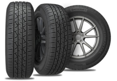 Continental CrossContact LX25 tire with three view angles