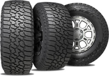 Falken Wildpeak A/T3W tire with 3-view angles