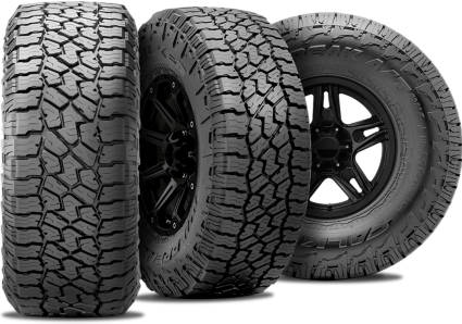 falken wildpeak at4w tire with three view angles