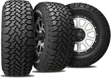 General Grabber ATX tire with 3 view angles