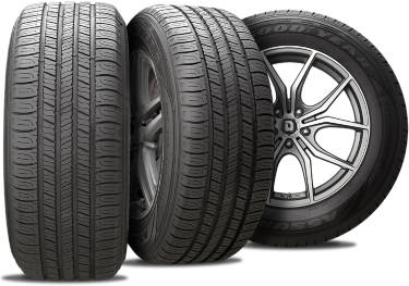 Goodyear Assurance A/S tire with three view angles
