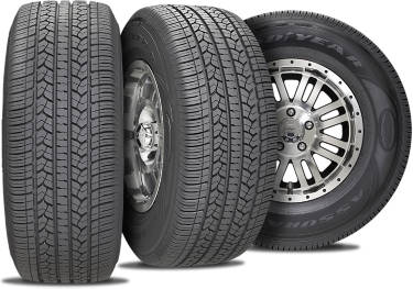 Goodyear Assurance CS Fuel Max tire with three view angles
