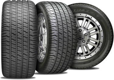 Goodyear Eagle GT II tire with three view angles