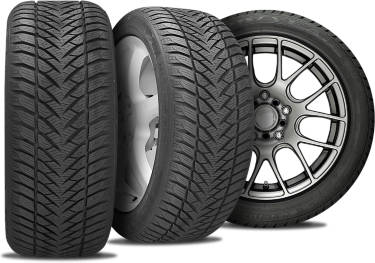 Goodyear eagle ultra grip gw3 tire with three view angles