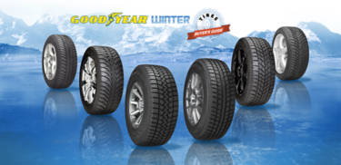 Goodyear Winter Tires sitting on Ice