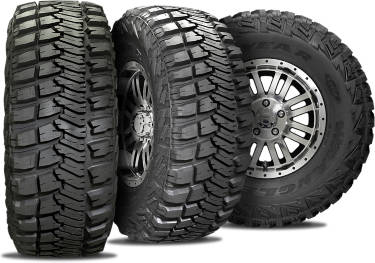 Goodyear Wrangler MT/R with Kevlar shown with 3 view angles