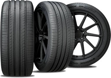 Hankook Ion EVO AS SUV tire with three view angles