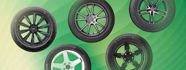 An image of a green background with various eco-friendly tires options shown.