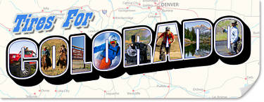 Map of Colorado with roads and cities - best tires for Utah