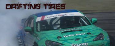 Subaru BRZ drifting around a corner with drift tires