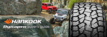 Hankook Dynapro Buyer's Guide - Jeeps driving through rocky hills
