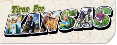 Best tires for Kansas - map of Kansas