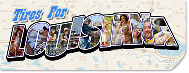 Best Tires for Louisiana, map of Louisiana