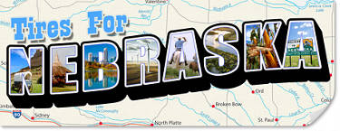Best Tires for Nebraska, map of Nebraska
