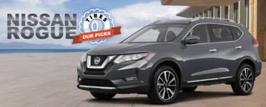 Gray Nissan Rogue parked on a beach best tires
