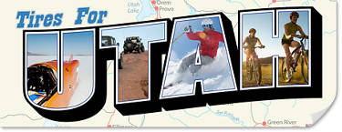 Map of Utah with roads and cities - best tires for Utah