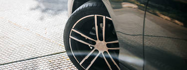 An image of a wheel on a vehicle in motion.