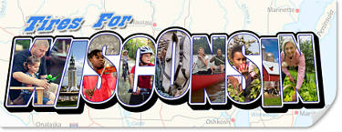 Best tires for Wisconsin - map of Wisconsin
