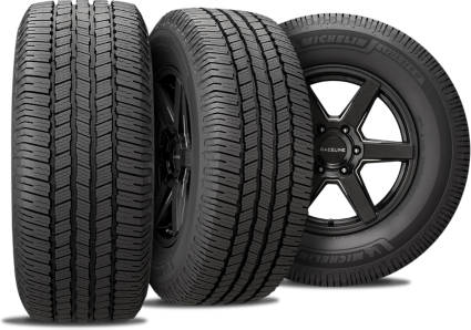 michelin defender ltx ms2 tire with three view angles