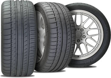 Michelin Pilot Sport PS2 tire with three view angles