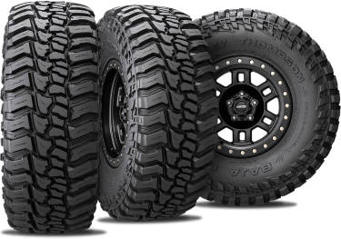 Mickey Thompson Baja Boss M/T tire with 3 view angle