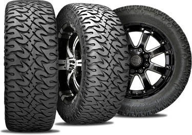 Nitto Dune Grappler tire with three view angles
