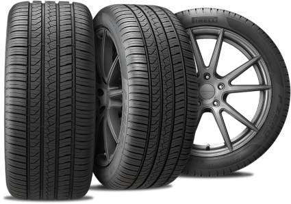 Pirelli P Zero AS Plus ELECT tire with three view angles