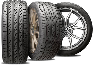 Pirelli P Zero Nero GT tire with three view angles