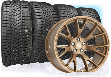 Pirelli Winter Sottozero 3 and Voxx Replica Hellcat in bronze finish wheel and tire package
