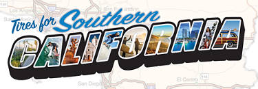 a map of Southern California with the title 'Tires for Southern California' on it