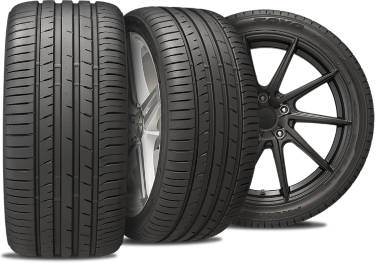 Toyo Proxes Sport tire with three view angles