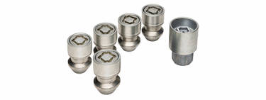 An image of wheel locks on a white background.
