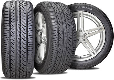 Yokohama Advan Sport A/S + tire with three view angles