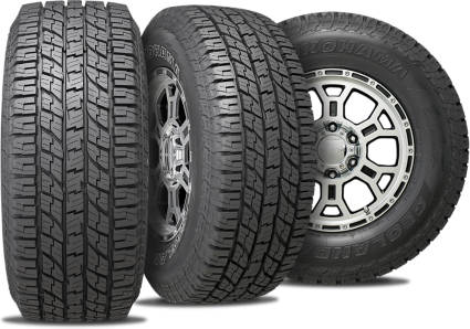 yokohama geolandar at g015 tire with three view angles