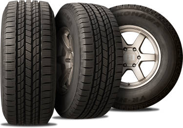 Yokohama YK-HDX tire with three view angles