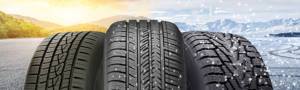 All season tire, Summer tire and Winter tire before two separate driving conditions