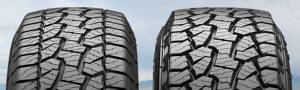 Euro tire and a p metric tire side by side