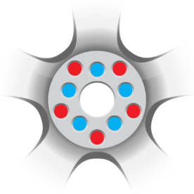 Dual bolt pattern wheel diagram