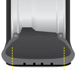 illustration of underinflated tire