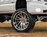 Chrome Wheels on a vlifted SUV