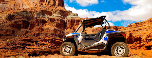 ATV on large rocks