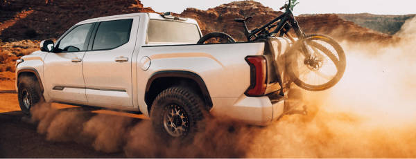 Truck driving on Avix tires
