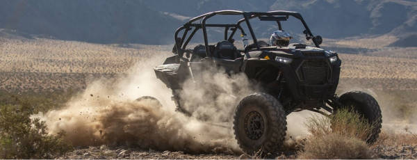 ATV on large rocks